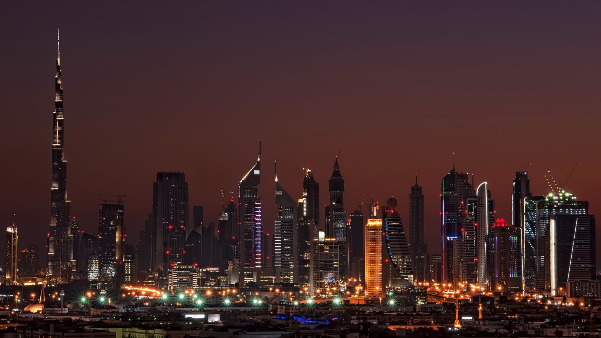Dubai Skyline at Night